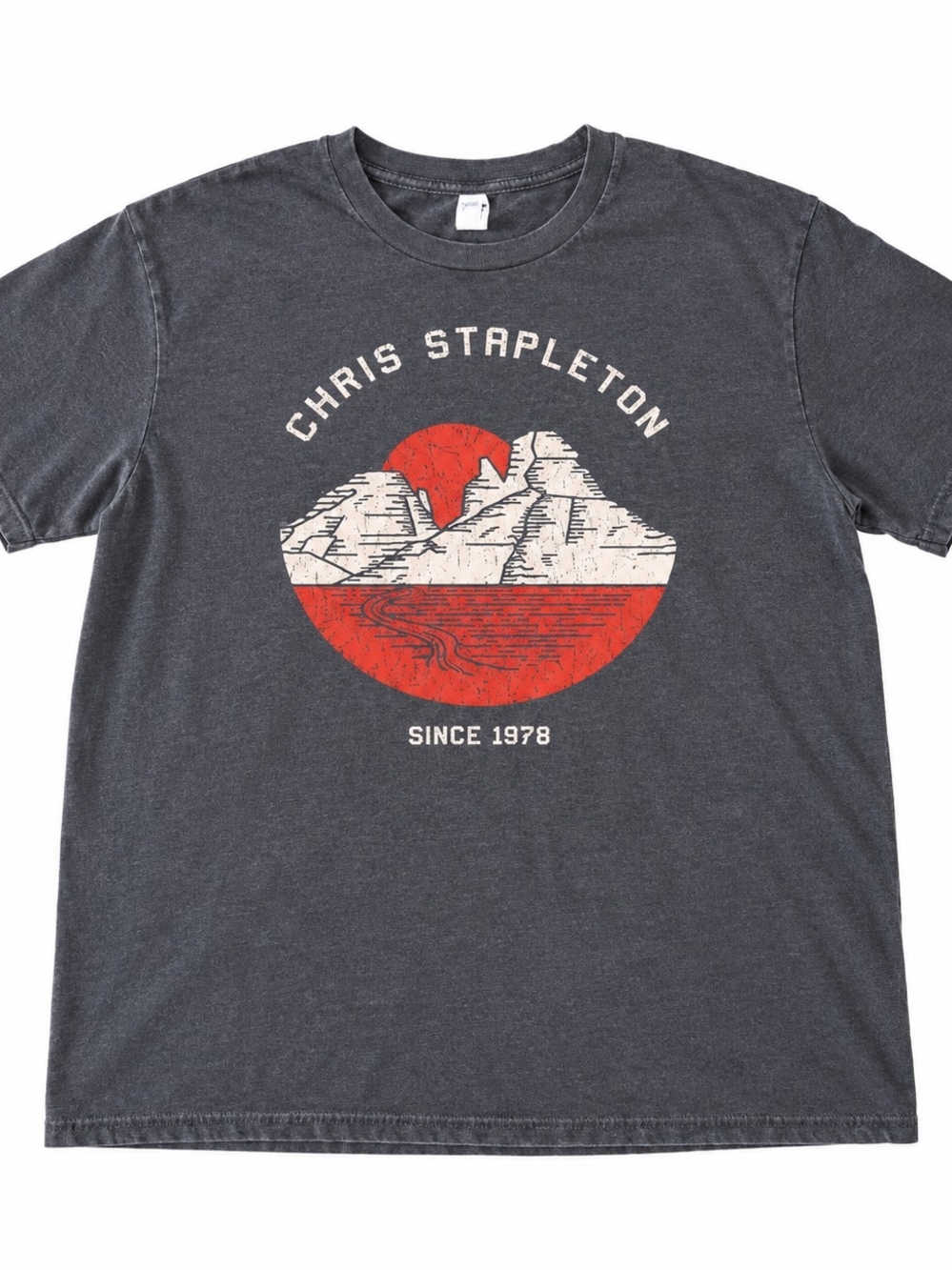 Xl. Chris Stapleton Est.1978.Short-Sleeve Graphic Tee in Charcoal